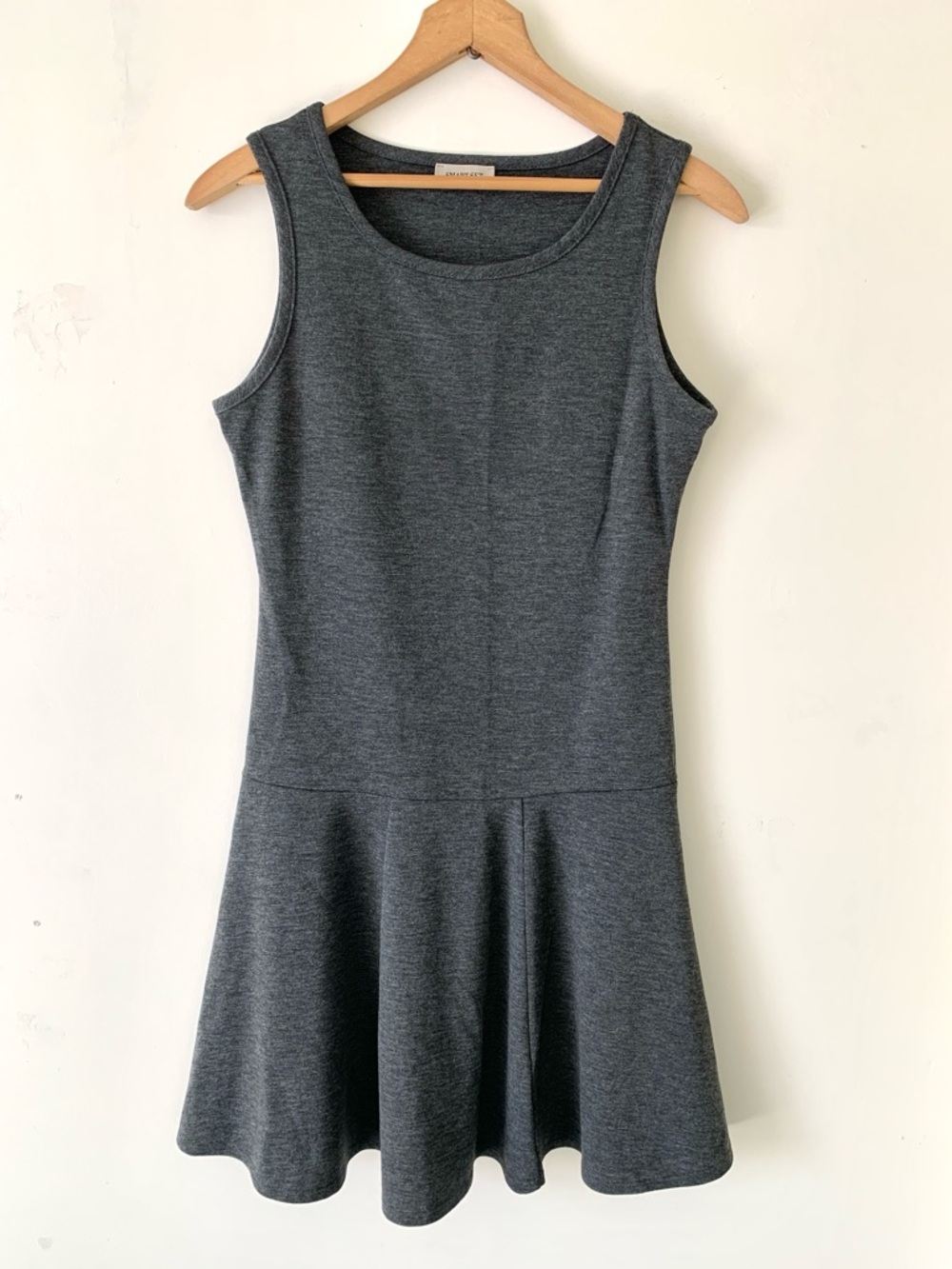 SMART SET Charcoal Gray Sleeveless Fit-and-Flare Mini Dress